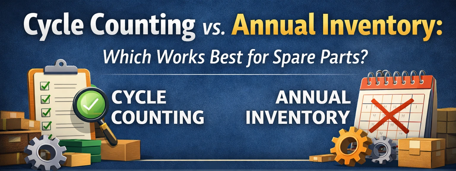 Cycle Counting vs. Annual Inventory: Which Works Best for Spare Parts?