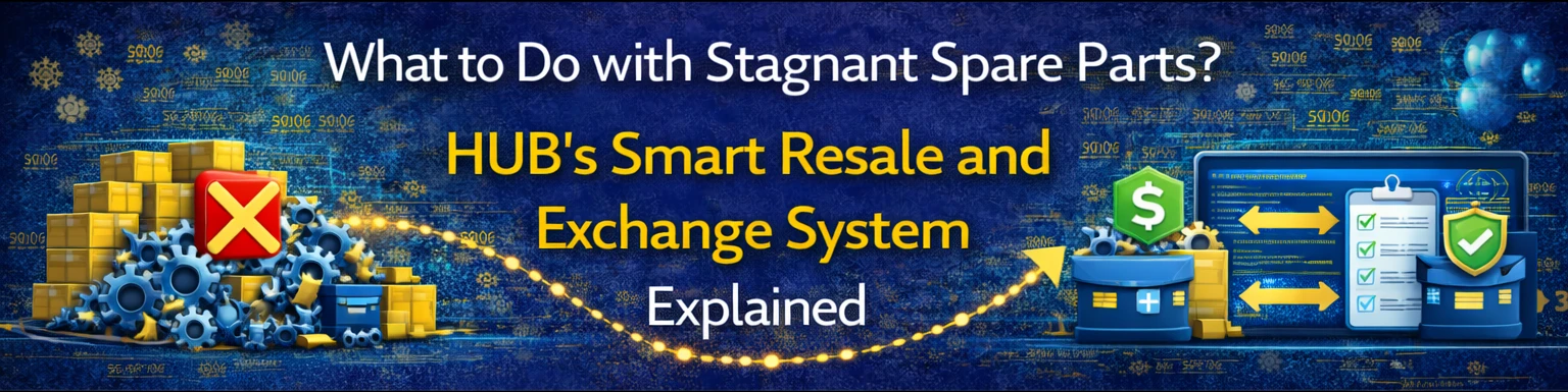 What to Do with Stagnant Spare Parts? HUB’s Smart Resale and Exchange System Explained